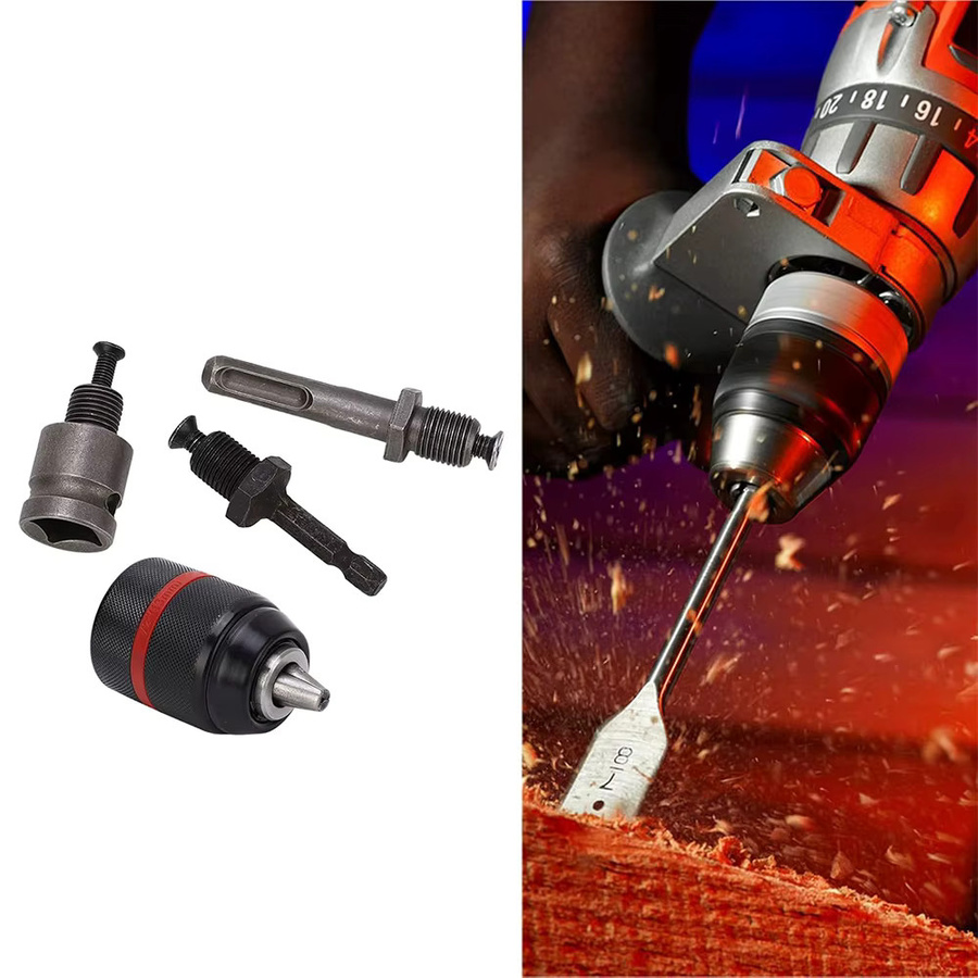 Podofo Metall Bohrfutter-Steckadapter 1/2 Zoll mit 1,3 mm Aufnahme für manuelle und elektrische Bohrmaschinen - Bild 5