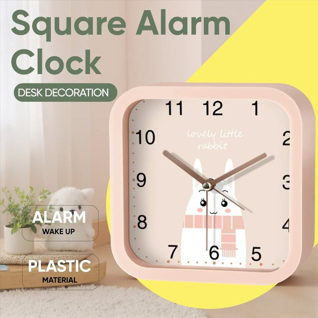 P.chuang Digitaler Wecker im Cartoon-Design, lautlos, Schwarz oder Pink, Höhe: 13 cm - Bild 1