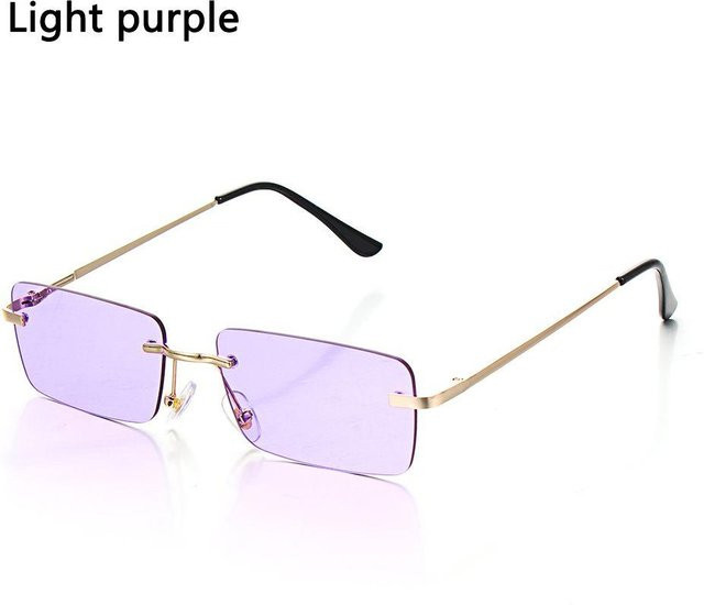 Punk Sonnenbrille, randlos, rechteckig, Unisex, white - Bild 1