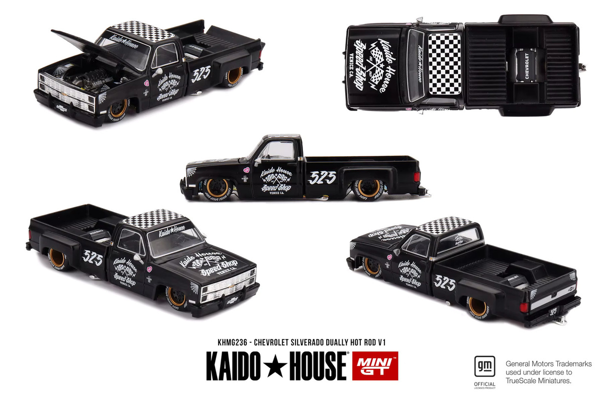 MINIGT Silverado Dually Hot Rod V1, Druckguss-Modellauto, 1:64 - Bild 2