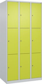 C+P Schließfachschrank Classic PLUS mit 3 Abteilen in Viridingrün, H x B x T: 185 x 90 x 50 cm - Bild 1