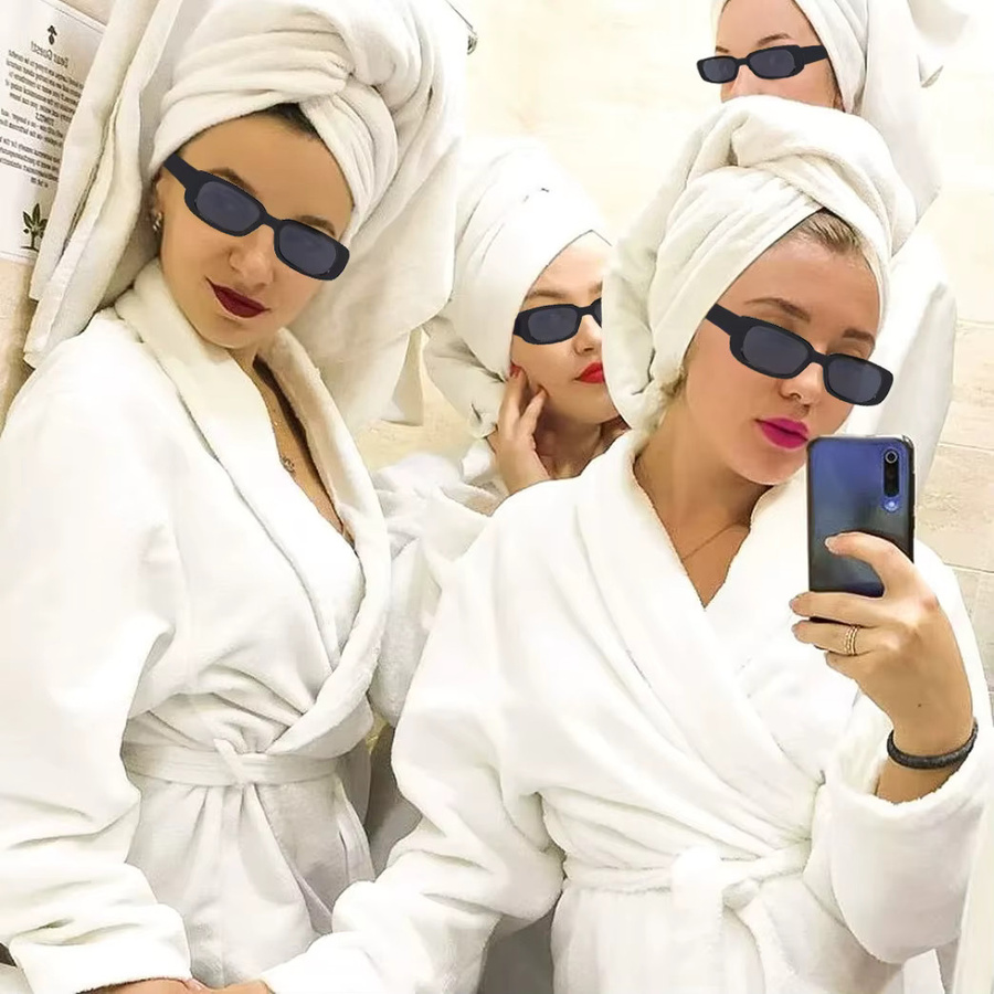 XMSJ Sonnenbrille, Vollrand, rechteckig, Kunststoff, grün - Bild 4
