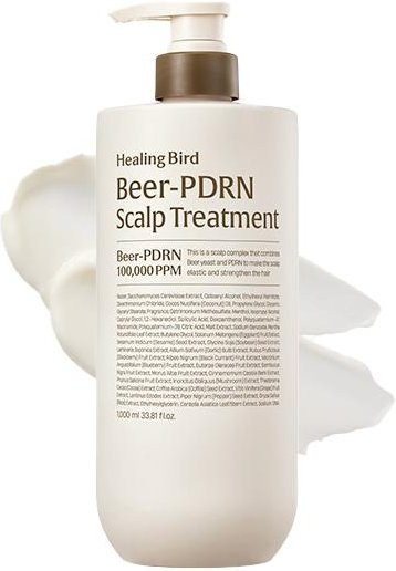 Healing Bird Beer-PDRN Kopfhautbehandlung, 1000 ml, mit Peptiden und hydrolysierten Proteinen - Bild 1