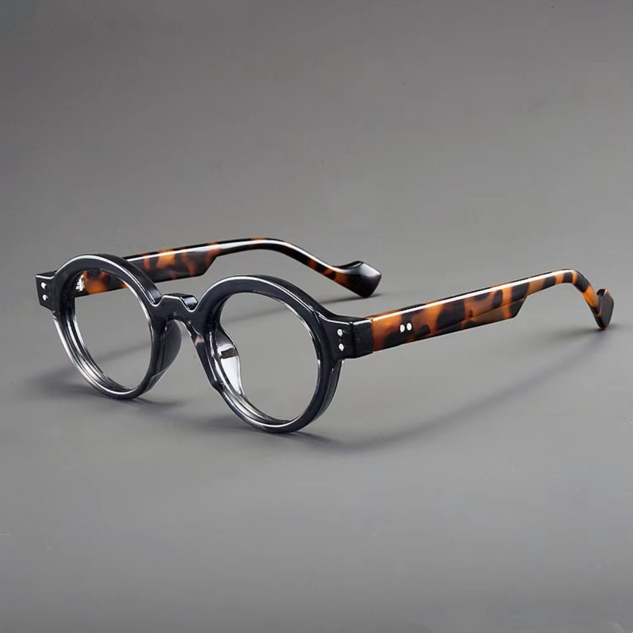 gootrades Lesebrille, Rund, Vollrand, Kunststoff, braun - Bild 1