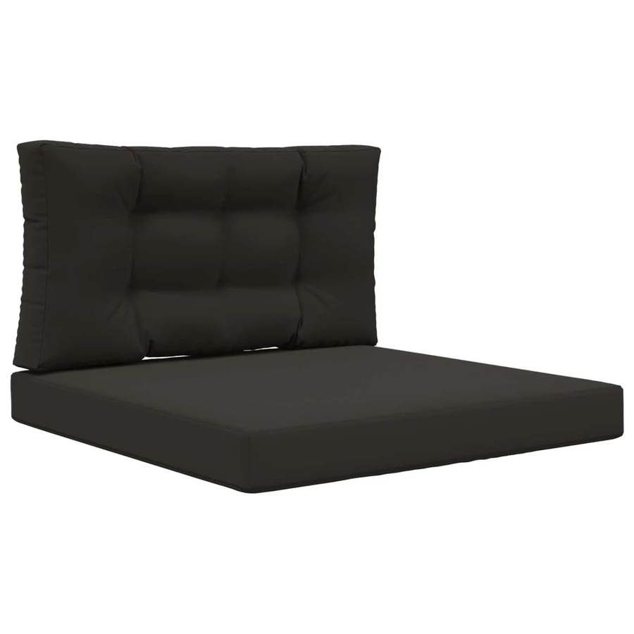 vidaXL Sofakissen für Draußen 2-teiliges Set Schwarz aus Polyester Breite: 80 cm - Bild 2