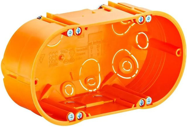 Kaiser Hohlwand-Gerätedose 9062-02 in Orange aus Kunststoff mit Schraubbefestigung - Bild 1