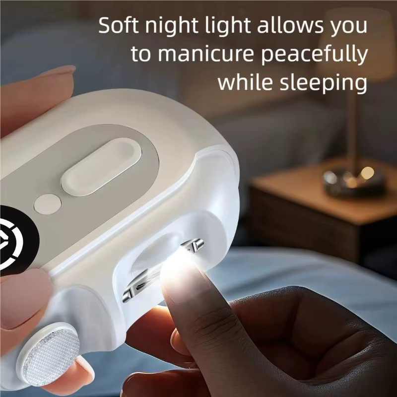Sarmocare Elektrischer Nagelknipser 2-in-1, USB-aufladbar, für Hände & Füße - Bild 3