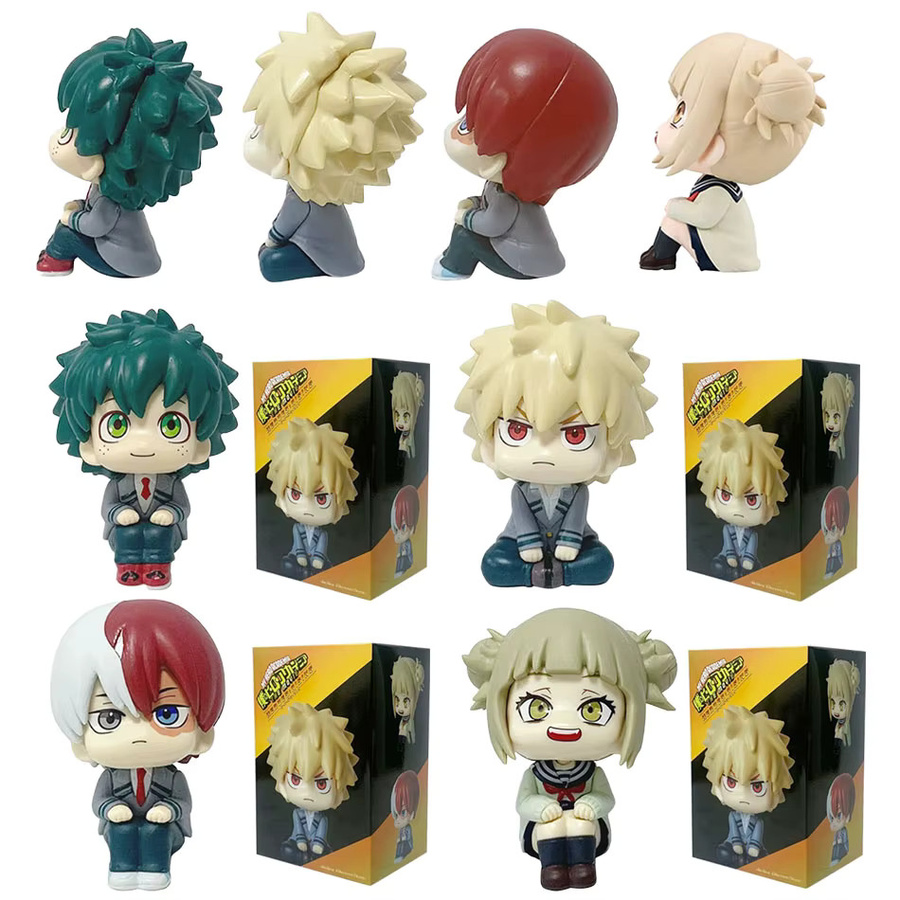 Bandai My Hero Academia Anime Figur, Midoriya Izuku Bakugou Katsuki Ochaco Uraraka, Kunststoff, Bunt / Mehrfarbig - Bild 2
