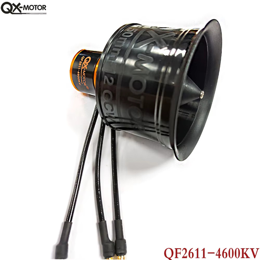 QX-MOTOR 50 mm 12-Blatt-EDF-Set, bürstenloser Motor, Metall, Schwarz - Bild 2