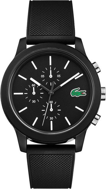 Lacoste Analoguhr, Quarz, Edelstahl, Silikon, Schwarz, Unisex - Bild 1