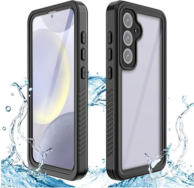 Samsung Galaxy S24 FE 360 Grad Full Body Wasserdichte Schutz Handy Tasche Schwarz - Bild 1