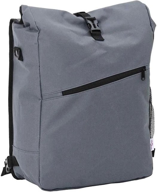 vidaXL Fahrradtasche Grau aus Polyester, B/T/H: 33 x 16 x 60 cm - Bild 1