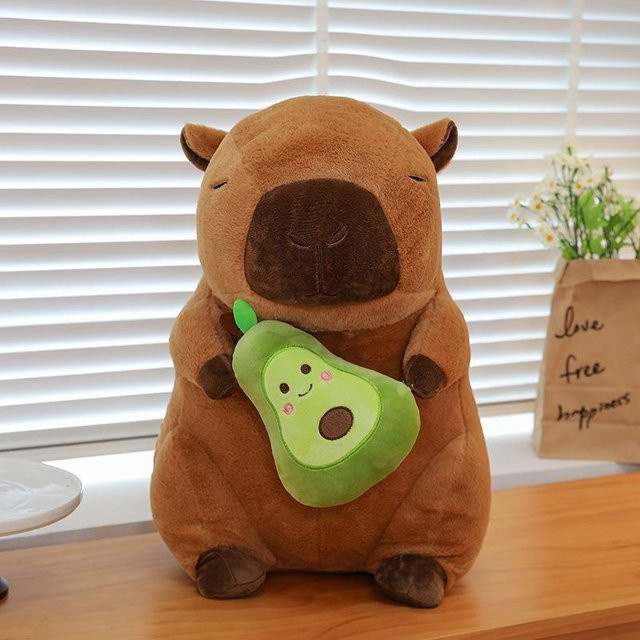 Joyful toys Avocado Capybara Plüschtier Stoffpuppe Schlafkissen, 40cm - Bild 1