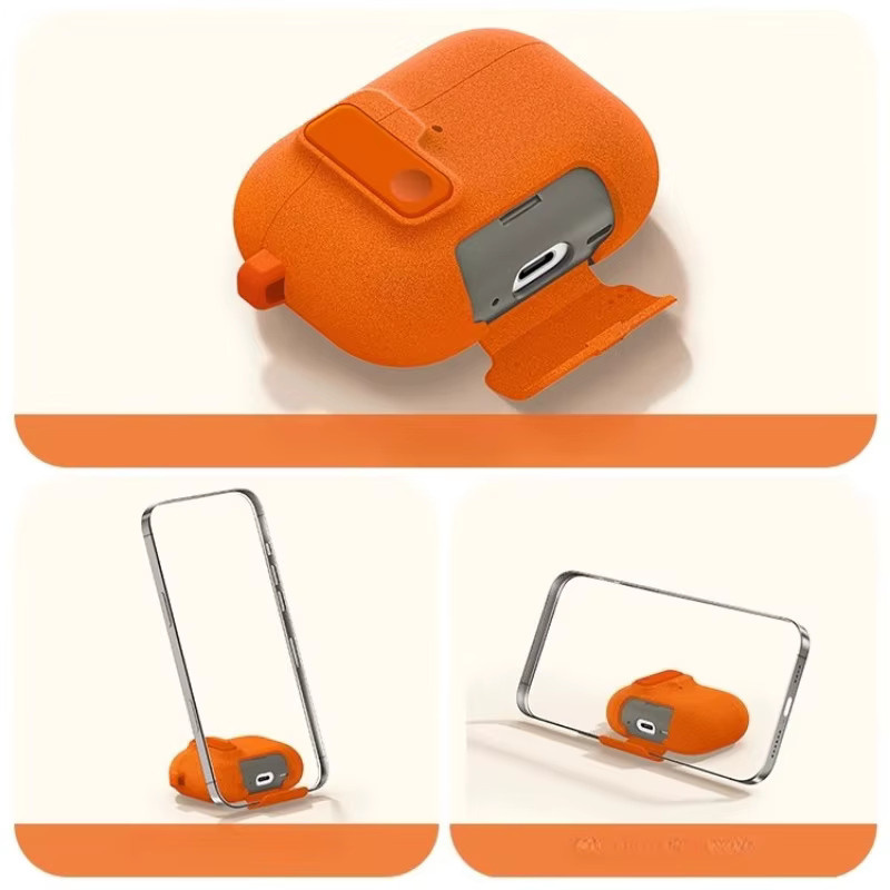 Apple AirPods Pro 3 Schutzhülle mit Lanyard in Orange - Bild 2