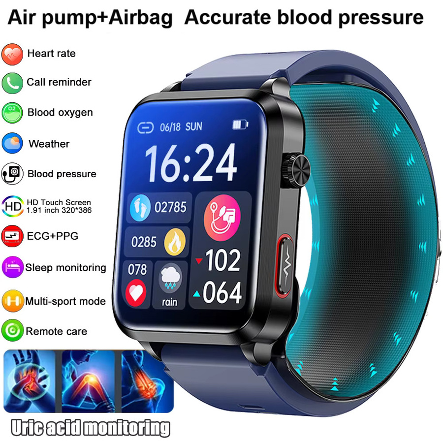 RNABAU Smartwatch, Blau, Silikon, Herren, wasserdicht - Bild 7