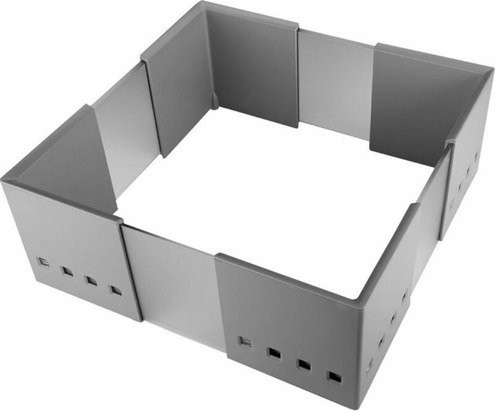 Sotech Cuisioflex Organisationsrahmen Trennwand aus Metall und Kunststoff in Aluminiumgrau und Weiß Transluzent - Bild 1