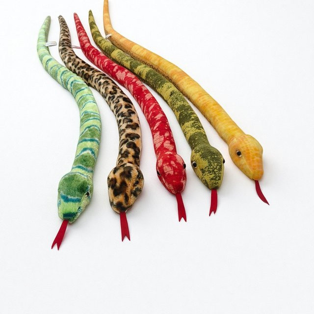 MIAOOWA Schlangenfigur, Plüsch / Textil, 5-teiliges Set, grün - Bild 1