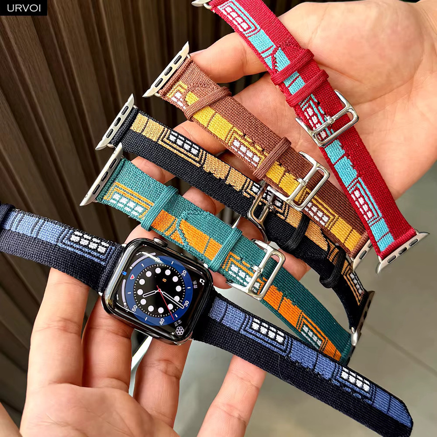 URVOI Uhrenarmband Jacquard-Strick, Blau, Unisex, 46 mm, 49 mm - Bild 3