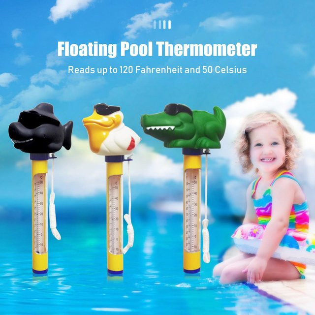 Schwimmendes Poolthermometer mfySpace in Tierform, Farbe: Weiß - Bild 1