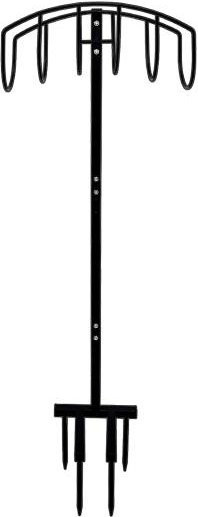 Exquiste life Gartenschlauchhalter aus Metall mit 4 Spikes in Schwarz für den Außenbereich - Bild 1