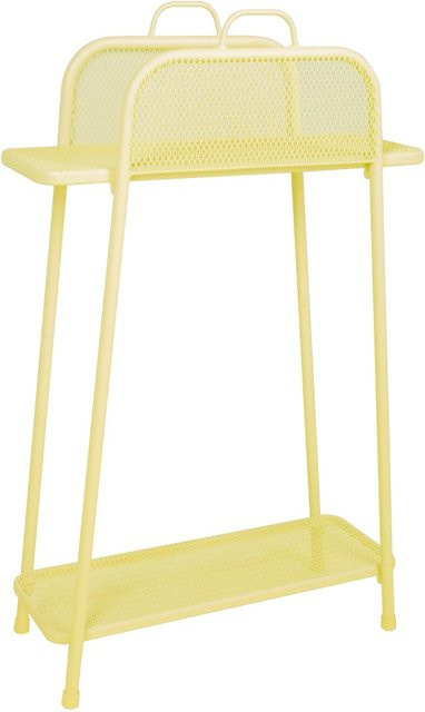 DELUKE Balkonregal SZELDA Pflanzenständer aus Stahl in Gelb, B/T/H: 105,5 x 27 x 65,5 cm - Bild 1