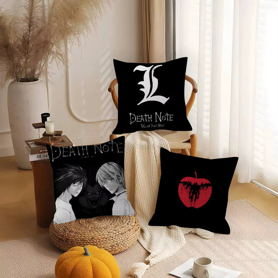 Rastar Anime Death Note Kissenbezug mit Ahorn-Design in Schwarz, 30 x 30 cm - Bild 2