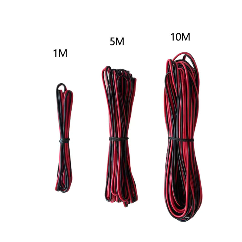 Bytebattle UL2468 PVC 2-Pin Kabel aus verzinntem Kupfer, isoliertes LED-Streifen Kabel in Rot und Schwarz, verschiedene AWG-Stärken und Längen verfügbar - Bild 2