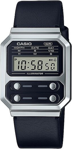 Casio Digitaluhr Vintage, Edelstahl, Silber, Unisex - Bild 1