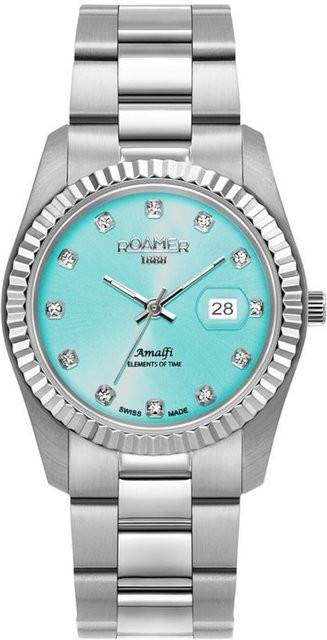 Roamer Damenuhr Amalfi, Quarz, Edelstahl, Blau, 34 mm, 10 ATM - Bild 1