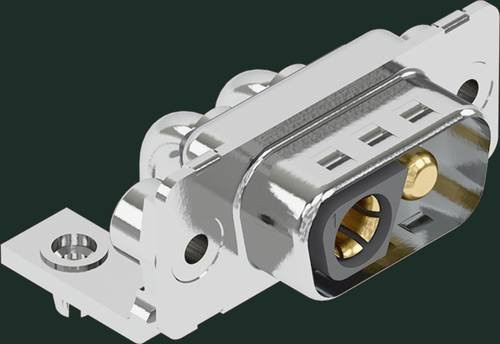 HARTING Steckverbinder 09 69 100 9084 in Schwarz und Silber mit 2 Polen zum Löten - Bild 1