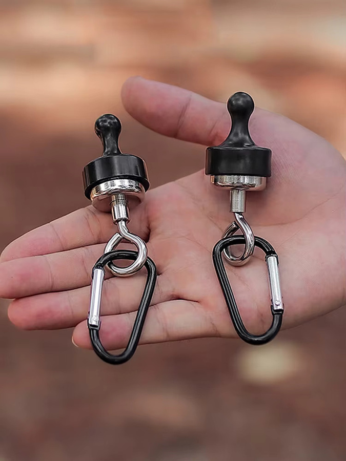 ANENG Magnetische Camping Haken mit Karabiner Clip in Schwarz - Bild 7