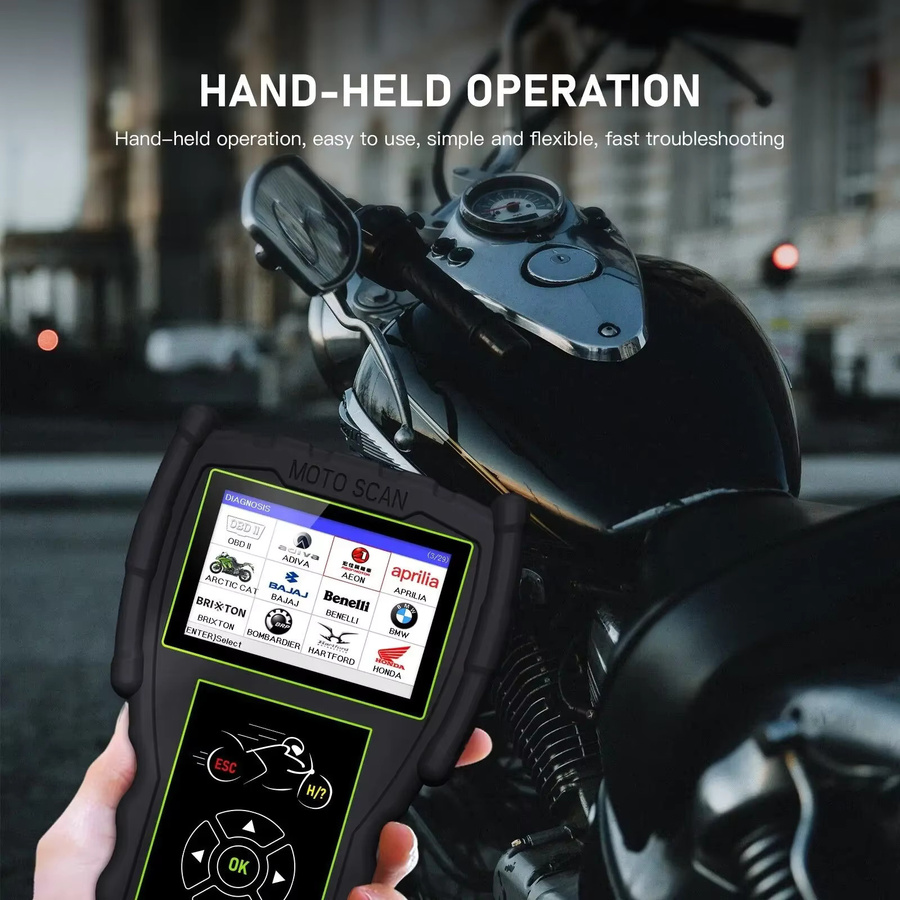 JDiag M100 Pro Motorrad-Diagnose-Scanner OBD2 Fehlerdiagnosegerät in Schwarz für BMW Kawasaki Yamaha Suzuki KTM - Bild 5