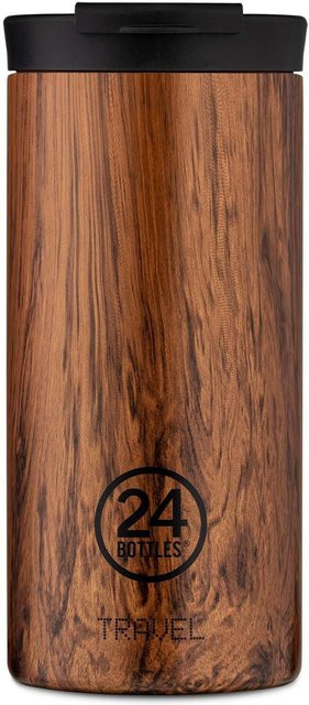 24Bottles Travel Tumbler Deep Nature Sequoia Wood in Braun mit 600 ml Volumen aus Edelstahl - Bild 1