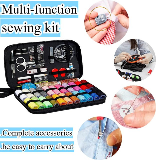 Multifunktionales Nähen Kit mit 68 oder 98 Teilen als DIY Werkzeugbox Set für Handquilten, Stickerei und Nähzubehör in Multicolour - Bild 1