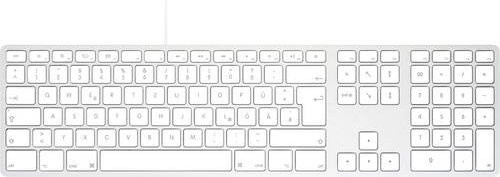 Matias Wired Aluminium Keyboard für Mac USB Tastatur Deutsch QWERTZ Silber - Bild 1