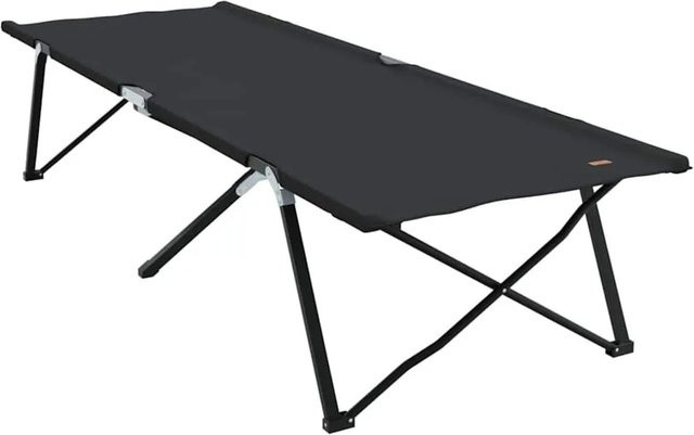 vidaXL Klappbares Schlafbett für Camping in Schwarz aus Stahl und Oxford-Stoff B/T/H: 76 x 206 x 47 cm - Bild 1