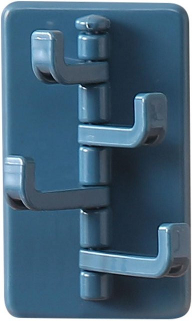 Drehbarer Klebehaken von CosyHome in Blau zum Aufhängen an der Wand für Gürtel, Schal, Hut oder Regenschirm - Bild 1