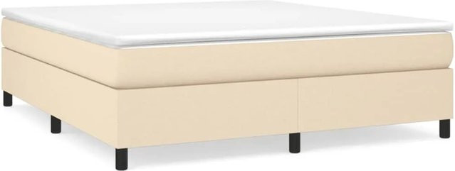 vidaXL Boxspringbett in Beige mit Stoffbezug, B/T/H: 180 x 200 x 35 cm - Bild 1