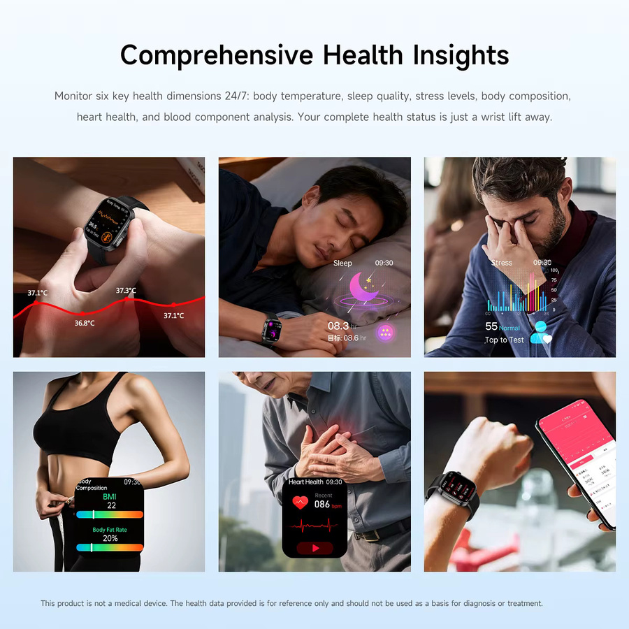 ChiBear Smartwatch, Schwarz, Silikon, Herren - Bild 4