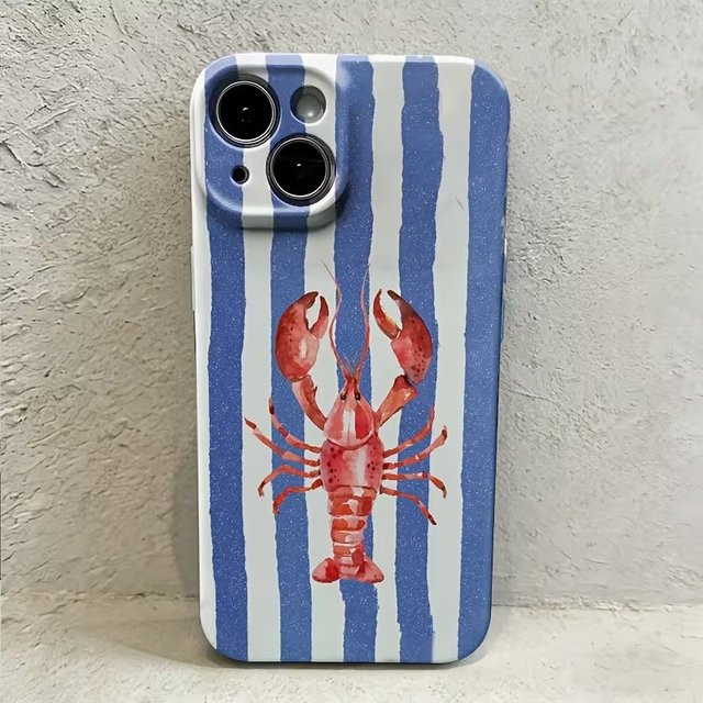 Blaue glänzende Hartplastik-Handyhülle mit Hummer-Design für Google Pixel 7 7a 8 8a 9 9a Pro XL 5G - Bild 1