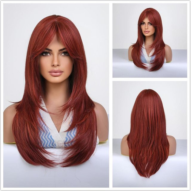 KTB Synthetikperücke Damen, blonde Ombre, schulterlang mit Pony, hitzebeständig - Bild 1