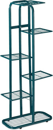 Relaxdays Blumentreppe aus Stahl in Grün mit 6 Etagen, H x B x T: 107 x 44 x 24 cm