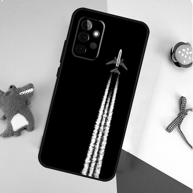 Samsung Galaxy A52S 5G Schutzhülle im Flugzeug Reisekoffer Design in Schwarz - Bild 1