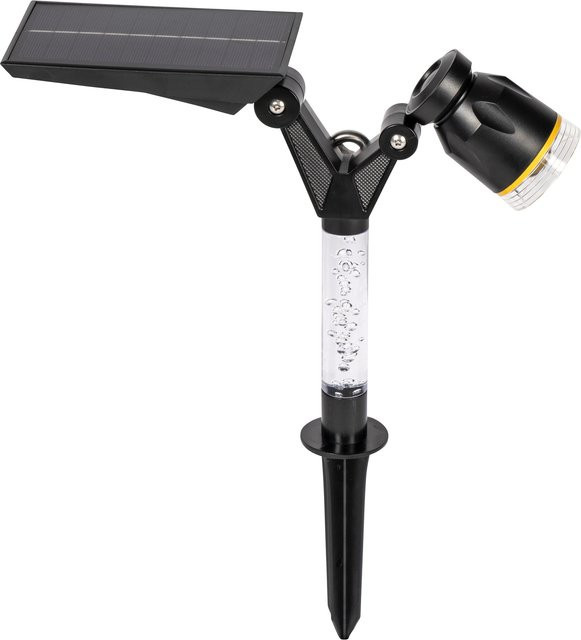 Genialo Solar-Leuchte 2 in 1 für Garten und Weg, Schwarz, Modern, Warmweiß - Bild 1
