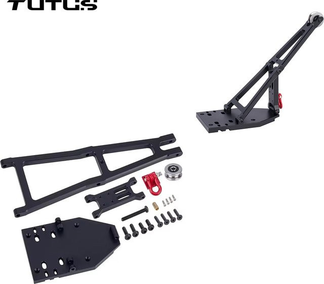 Axial RC Car Crawler 1/10, Tow Truck Crane Arm Upgrade Kit, Metall, Grau - Bild 1