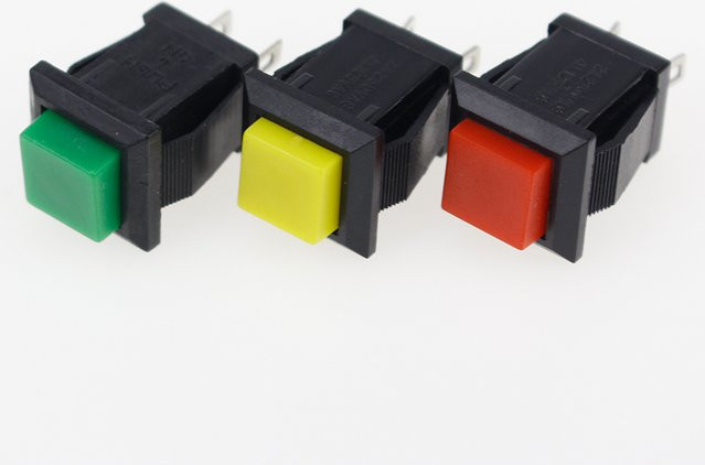 6er-Set ELECAPITAL Quadratische Drucktaster DS-429 Momentary/Latching Schalter, Blau, 2A 250V/4A 125V AC - Bild 1