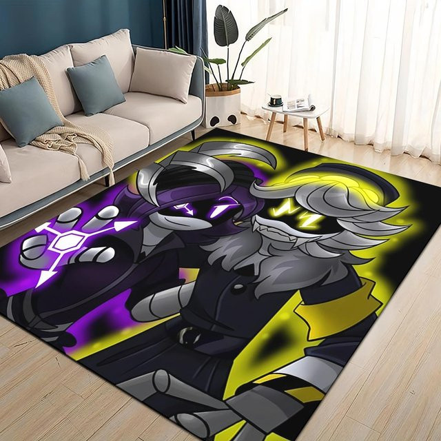 Karpetti Murder Drones Cartoon Teppich mit Uzi V J Roboter Motiv, rutschfest und waschbar, B/T: 60 x 40 cm - Bild 1