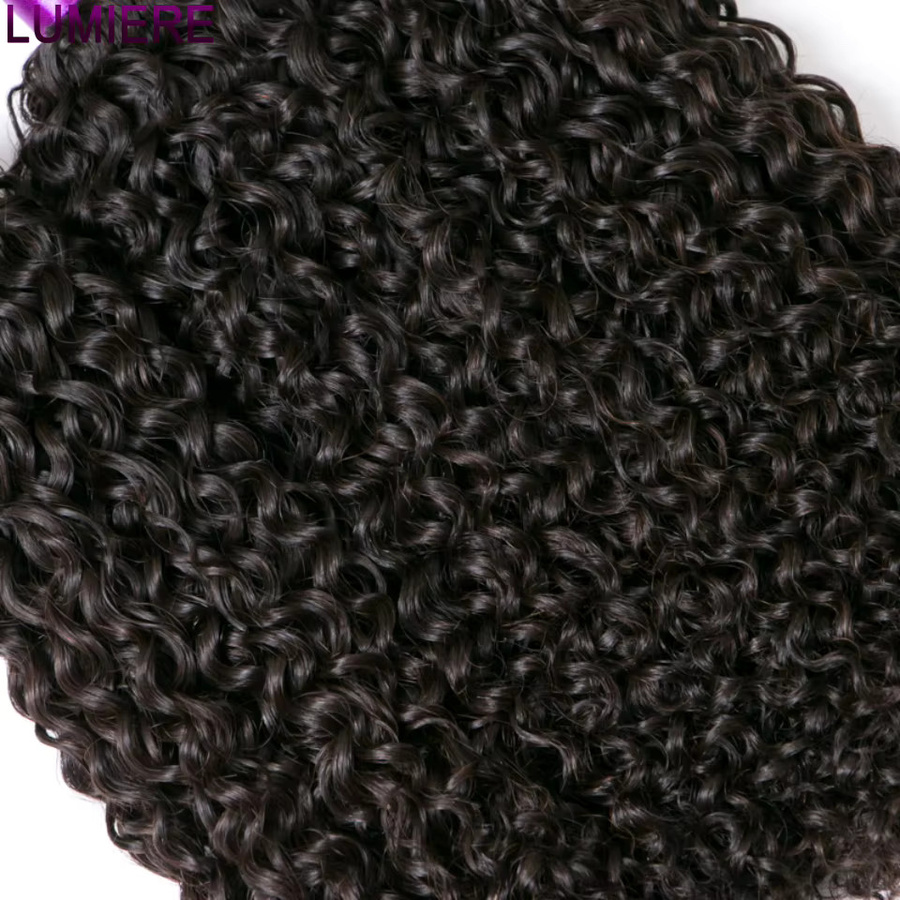 Lumiere Hair Virgin Raw Deep Afro Kinky Curly Bundles, 100 % Echthaar, Super Double Drawn, Unisex - Bild 2