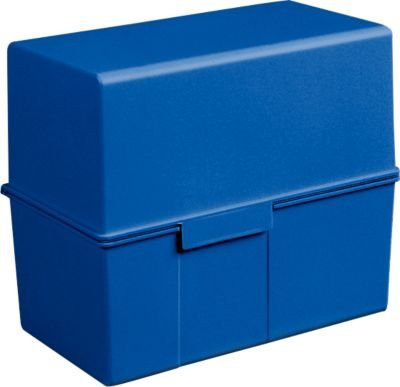 HAN Karteikasten aus Kunststoff für DIN A6 quer in Blau - Bild 1