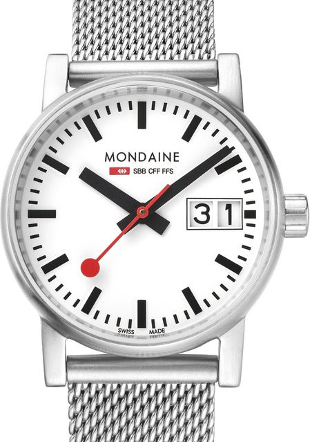 Mondaine Armbanduhr, Quarz, Edelstahl, 30 mm, Weiß, Damen - Bild 1